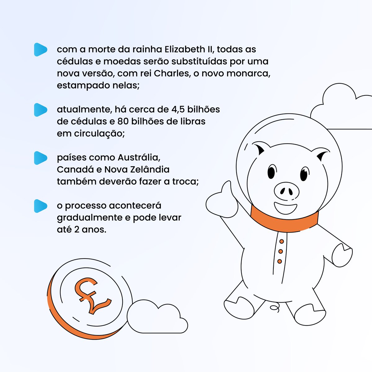 MoveMoney_FX's tweet photo. seguindo a tradição, o Reino Unido terá que trocar toda a sua moeda em circulação por uma nova versão, agora com a face de rei Charles. 👑 

experimente a nossa plataforma: https://t.co/AKbLEwknII e use o cupom MOVEFX30 para garantir desconto na nossa taxa de serviço. 🐷 https://t.co/IBVzxK0vqu