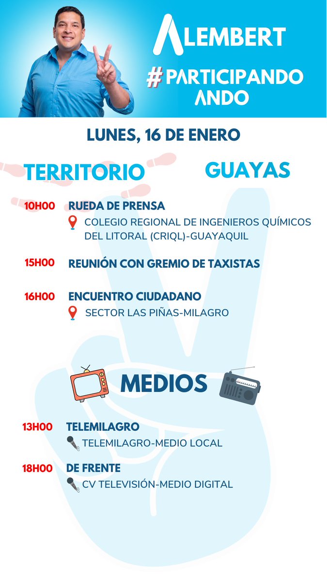 alembertveraec's tweet photo. #ParticipandoAndo
¡Es un nuevo inicio de semana y seguimos más activos que nunca!
Seguimos recorriendo el Ecuador🇪🇨 
Esta vez en Guayas. 
Acompáñenme✌🏼2️⃣💙
#TuSabesQueEstabamosMejor https://t.co/ZvKwo64SRQ