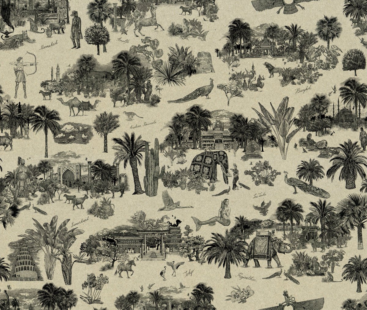 PurpleSkyDesign's tweet photo. Check out new work on my @Behance profile: "Pen and Ink illustrations and pattern design" https://t.co/hsW4GUWQte 
This project was made for the Montroi —  world wide shops network of authentic products for nomads and One and Only — chain of luxury resorts. https://t.co/LowqI1B5gf