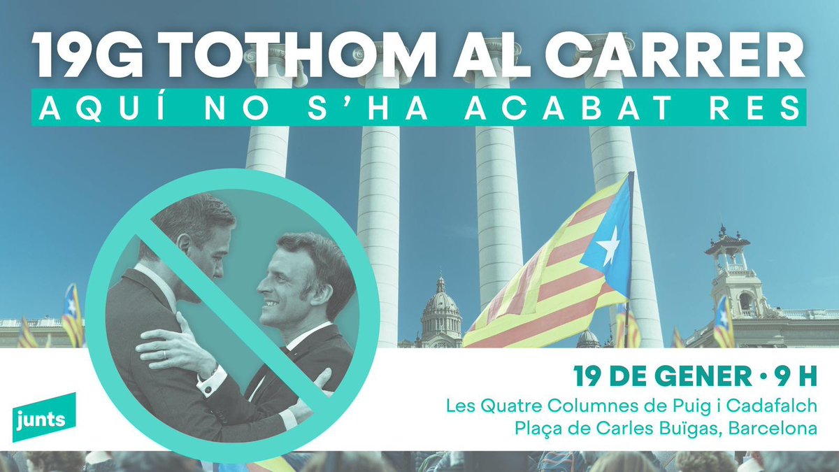 juntsxripollet's tweet photo. 19 de gener, tothom al carrer. Aquí no s'ha acabat res!
#19degener https://t.co/WQFA3WhcmK