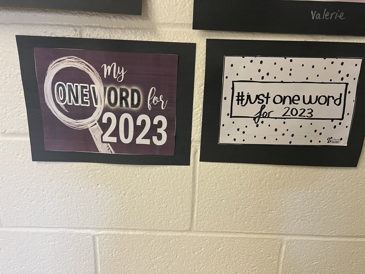 MrsZee02's tweet photo. Our “ONE” word for the year…What’s your ONE WORD?#oneword #justoneword @SFX_TCDSB https://t.co/OxjMyrqeEM