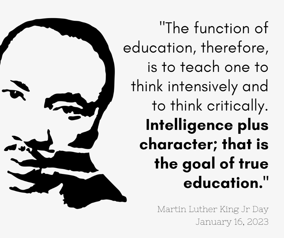 CFNIL is closed in recognition of the Martin Luther King, Jr. Day holiday. This quote felt appropriate as we approach the end of our scholarship season; it is a privilege to serve communities which share the goal of "true education" &amp; back that belief with generosity. Thank you!