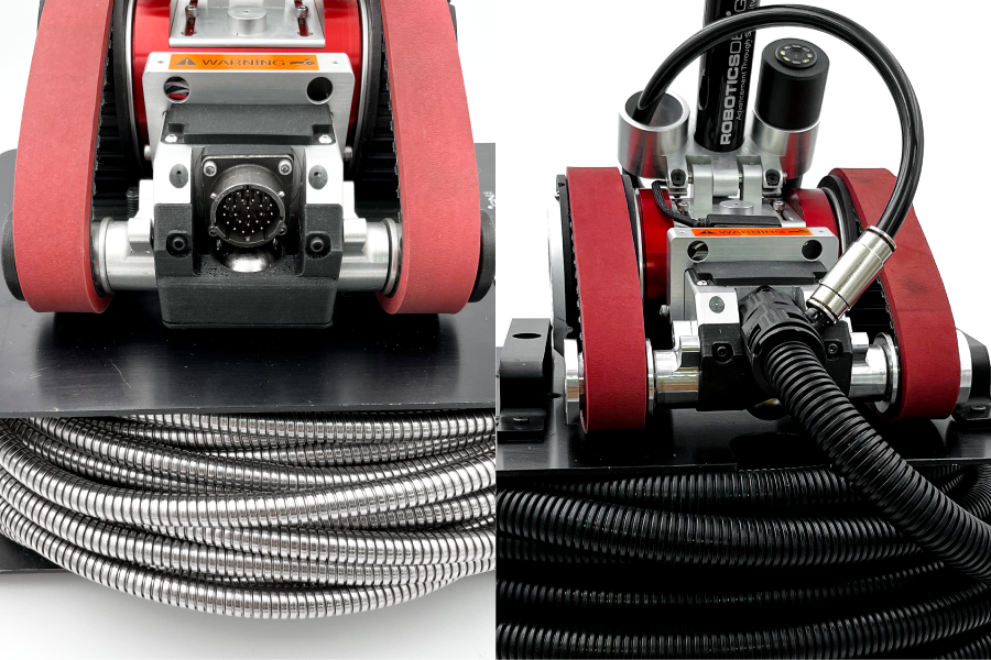 RoboticsDesign's tweet image. Our gold standard ARI-10 #ductcleaning #robots come with 2 types of cables:
[1] Removable stainless steel cable for increased flexibility and speed - best for inspection.
[2] 2-in-1 air &amp;amp; liquid tubing for increased productivity and efficiency - best for coating and disinfecting.