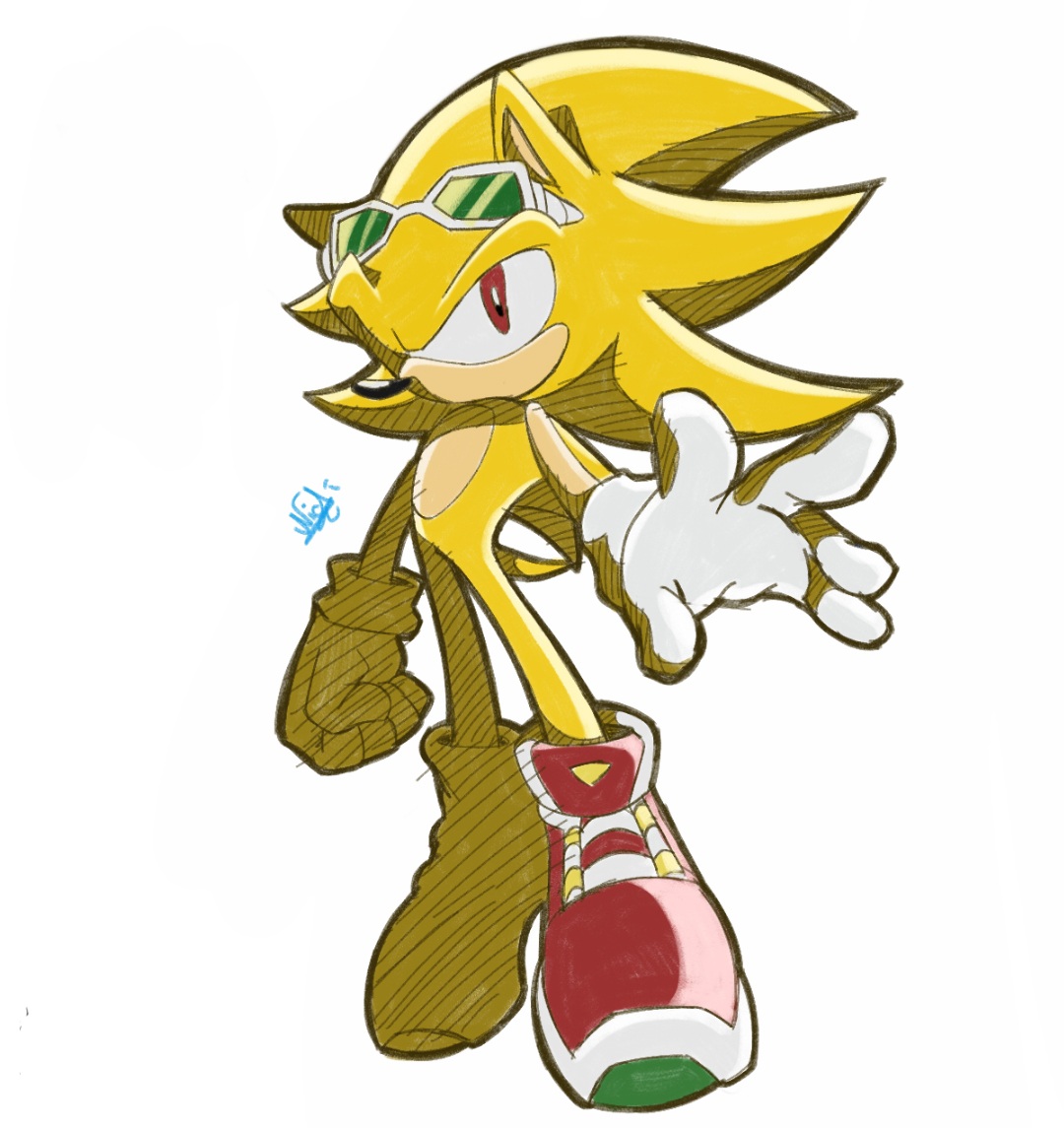 super sonic  Sonic, Sonic art, Sonic the hedgehog