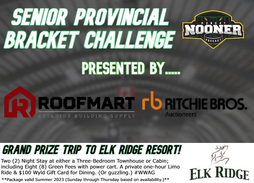 Monday Nooner on Twitter "Senior Provincial Bracket Challenge‼️ An