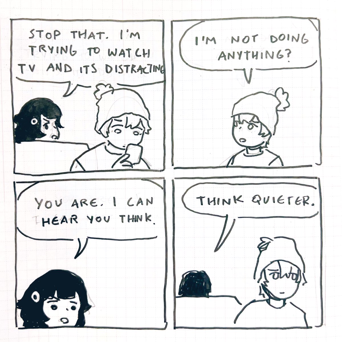 the only reason I am not posting comics rn is bc I am too lazy to erase my pencil lines. I apologize