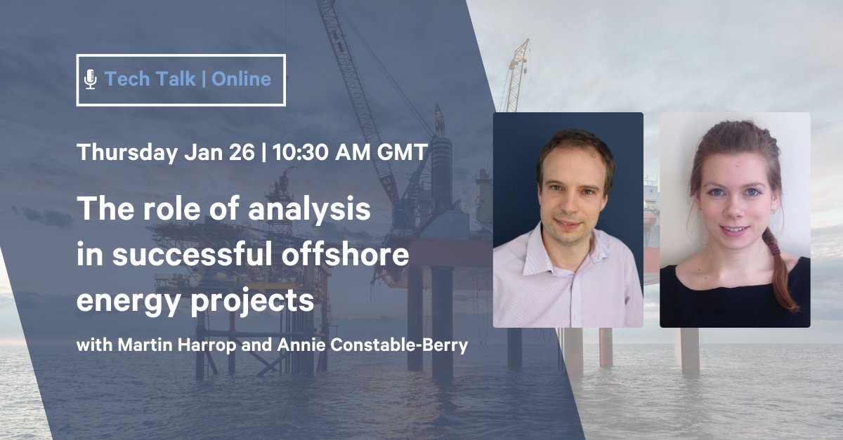 Upcoming free talk on the role of analysis in successful offshore projects with our team of in house analysts here at Aquaterra Energy - predominantly focused on oil and gas and offshore wind projects!

Sign up here: lnkd.in/emM-wFQE

#offshoreengineering
