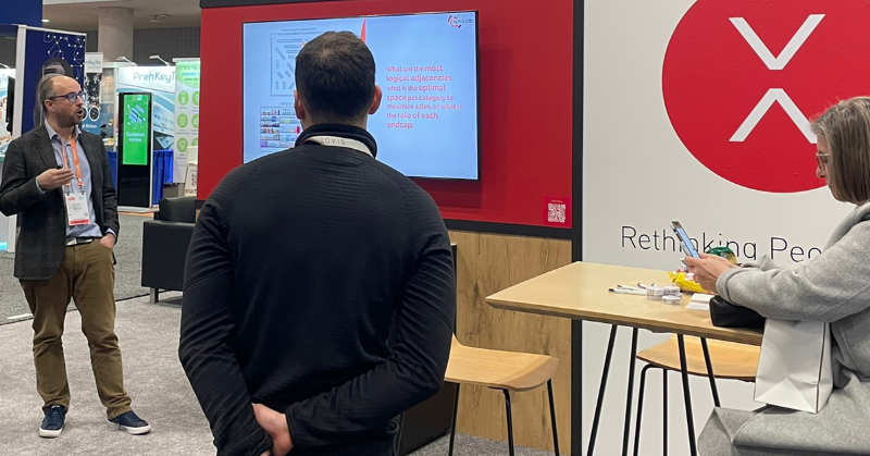xovis_ag's tweet photo. @Xovis_ag had a blast at Day 1 of #NRF2023! Here is a recap of a successful opening day at Booth #6721, including a presentation from @Amoobi and emerging trends: https://t.co/3PZAadVxOD

#xovis #retailanalytics #instoreanalytics #NRFBigShow2023 #peoplecounting  @odelangre
