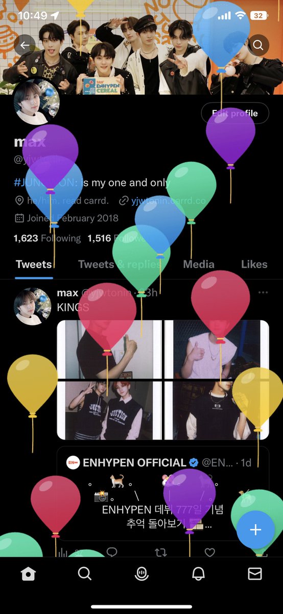 twitter gave me ballons 💓