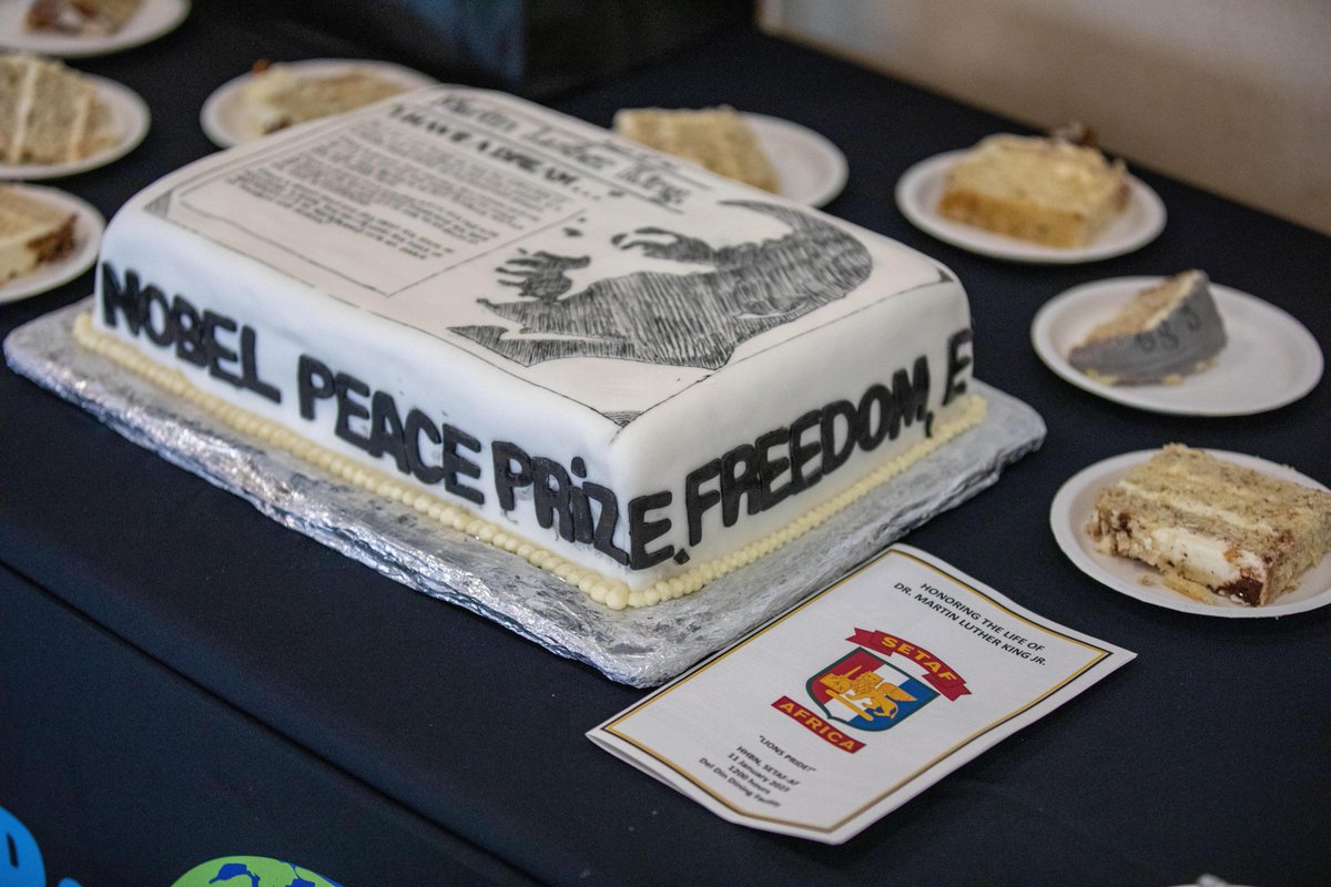 SETAF_Africa's tweet image. #SETAFAfrica hosted a Martin Luther King Jr. Day luncheon on Caserma Del Din last week to honor #MartinLutherKingJr's legacy &amp;amp; remember that by living our #ArmyValues, we embody all those ideals advanced by Dr. King's vision.

@USArmyEURAF | @USArmy 
@USAfricaCommand | @USAGItaly