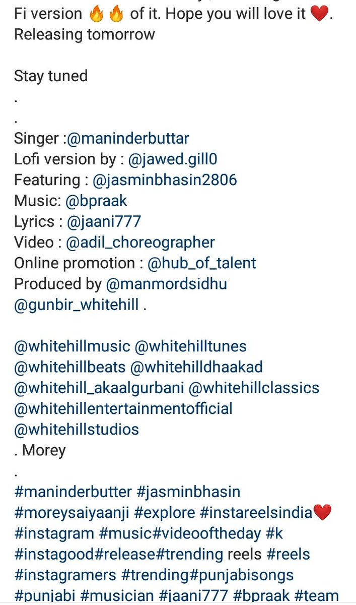 Nishi95388419's tweet photo. Super excited for this one 🤞
Just few hours left ❤
Magical duo #Jasminder ❤
@jasminbhasin @maninderbutter3 @WhiteHillMusic_
#JasminBhasin #ManinderButter
#MoreySaiyaanJi https://t.co/Oh6Xoml2j2