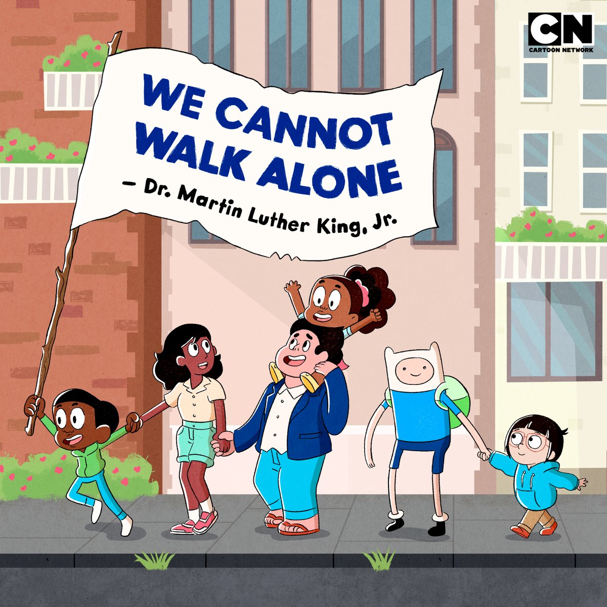 Today we honor Dr. King and his teachings: to go forward united in our fight for equality and justice for all, and to uplift others so that none of us have to do it alone ✊🏿✊🏻✊🏽✊🏾✊🏼🌎 

#MLKday #martinlutherkingjr #cartoonnetwork #MLKDay2023 #MLKdayofservice