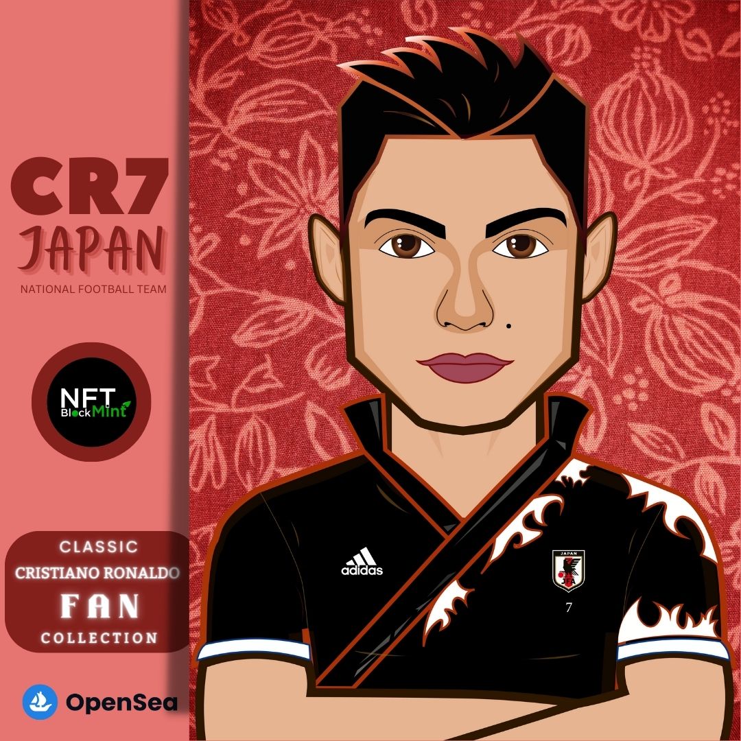 🇯🇵CR7 representing the Land of the Rising Sun <a href="/jfa_samuraiblue/">サッカー日本代表 🇯🇵</a> #japan 

Now available at <a href="/opensea/">OpenSea</a>  
Link : opensea.io/assets/matic/0…

#CristianoRonaldoNFT #NFTartwork #NFTblockmint #NFTCommunity #CR7family #SamuraiBlue