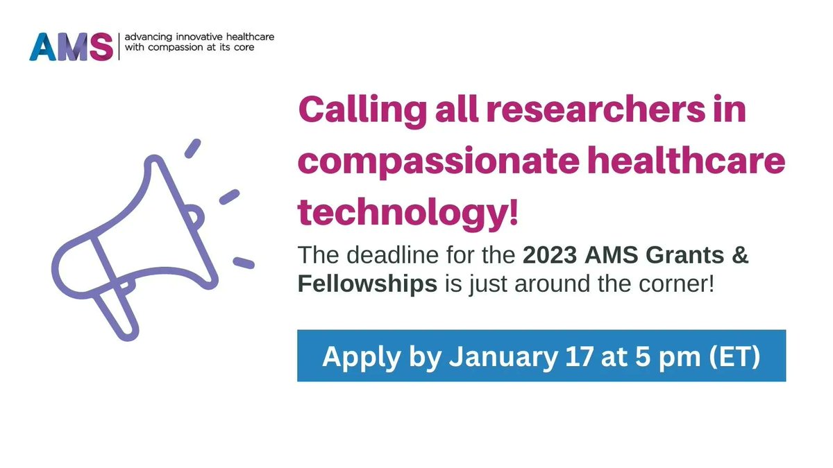 📣 Tomorrow is the last day to submit your applications for the 2023 AMS Grants &amp; Fellowships! Remember to send in all required documents.

Still have some questions? You can visit the link below for more information.
buff.ly/3NNF2lk