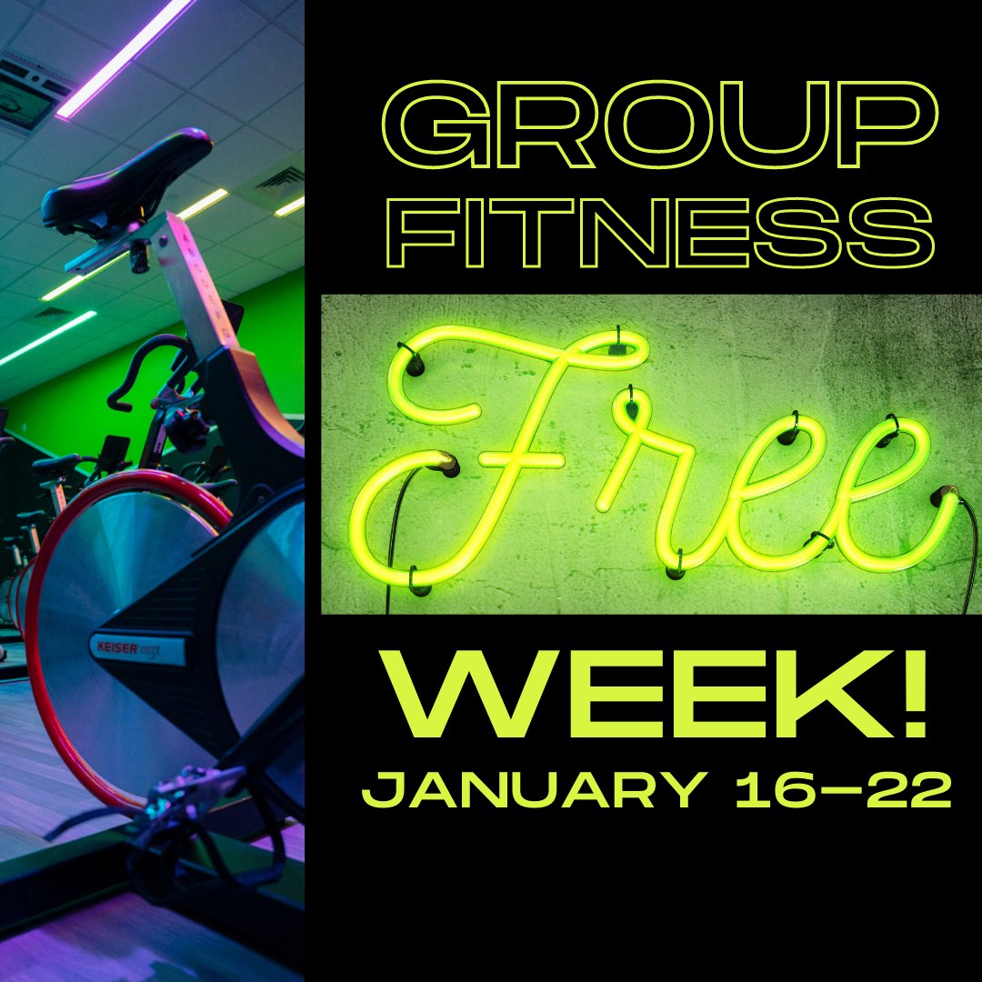 UVMCampusRec's tweet photo. 💥 FREE WEEK starts today at 4pm! All group fitness classes, all week, are free. 

👉️ Buy your pass THIS WEEK and save $10! UVM students use code GFSP23. Discount expires 1/23. Valid for UVM students only.

👉️ Class schedule https://t.co/qAhyyAgo4e https://t.co/OhNfHEiLt3