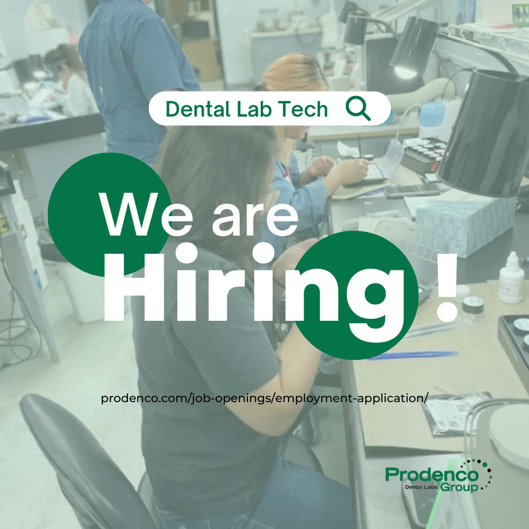 ProdencoI's tweet image. Our Grand Island location is now hiring! 

Please bring your application and resume to:
Prodenco Group Inc./ Jaeger Dental Lab
2218 W 2nd St. 
Grand Island, NE 68803

Or head to our website and fill out an application online! 

buff.ly/3W1gqrQ 

#dentallabtech
