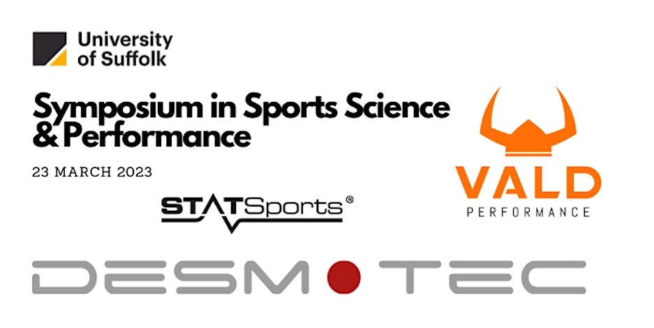 In collaboration with international partners, we would be delighted to have you in attendance at our #Symposium in #Sports #Science and #Performance (5th Edition) at the @UniofSuffolk Link: lnkd.in/eFveDsmm Confirmed partners: @statsports , @VALDPerformance , #Desmotec