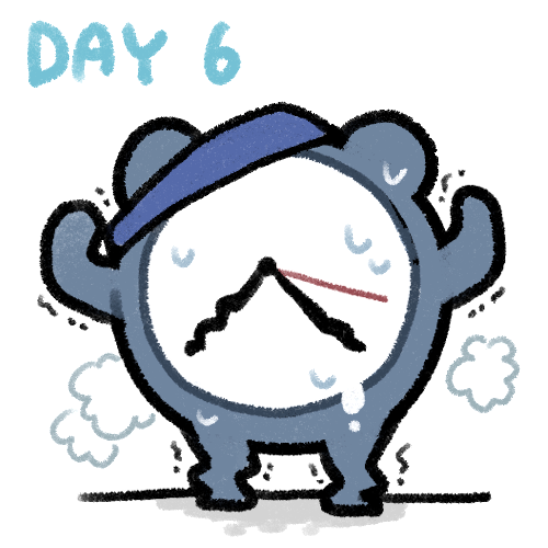 「Day 6 done...#kroulette 」|くだらんのイラスト