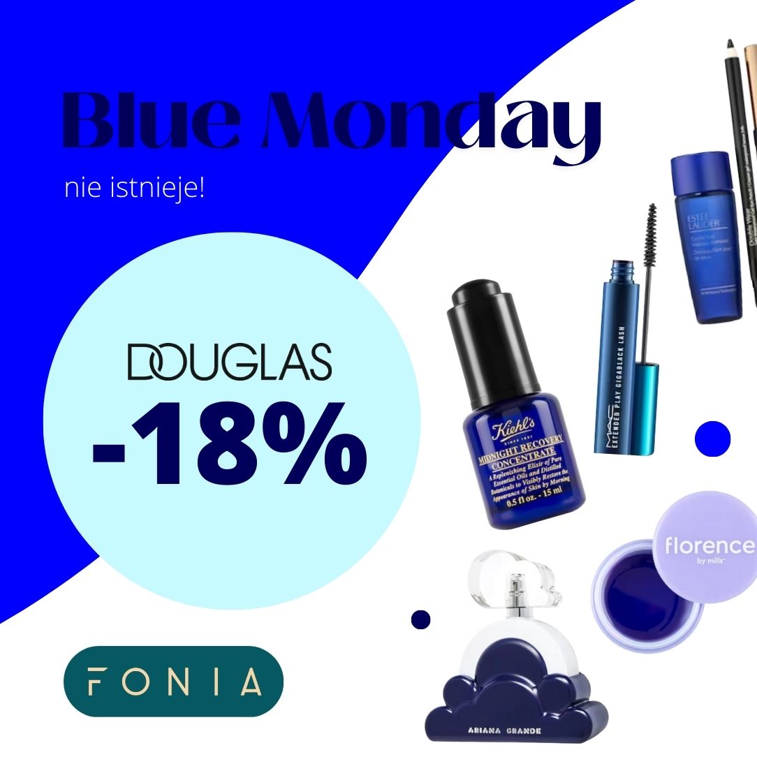 foniaapp's tweet photo. Dla nas Blue Monday nie istnieje! TYLKO DZISIAJ odbierz -18% w Douglas przy zakupach za minimum 249 zł.

Odbierz rabat: https://t.co/IQYndlhw92 z kodem BW18

#fonia #foniaapp #bluemonday #douglas #cosmetics #douglaspolska #kosmetyki #makijaz #makeup #skincare #coupons #cashback https://t.co/jioq7CCch3