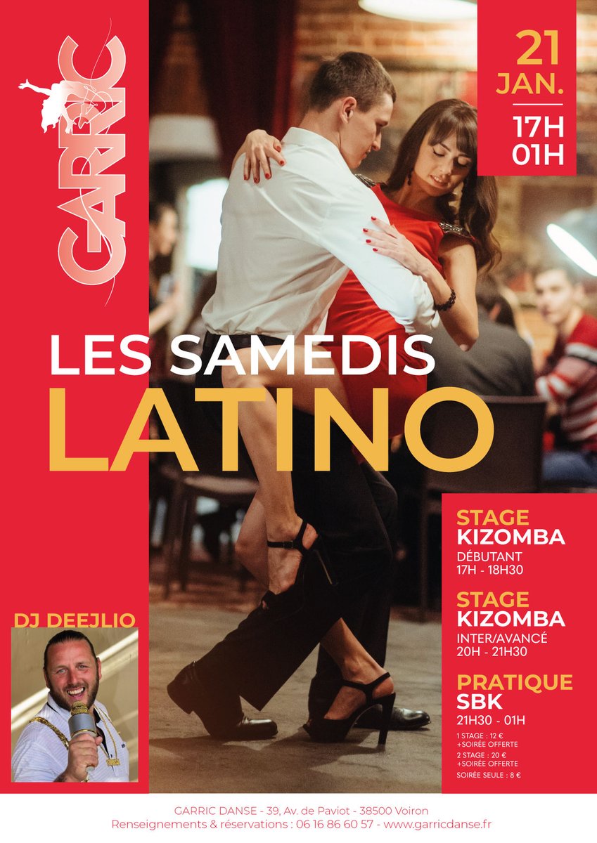 Vous voulez danser et vous amuser ce weekend ? 
- Vendredi 20 Janvier : 
À TSF salle Mc Kinley de 20h30 à 22h 
Une ambiance Rock-Swing .
-Samedi 21 Janvier : 
Une ambiance caliente avec un après midi Kizomba (stages débutant à 17h et inter/avancé à 20h)
Soirée à 21h30
