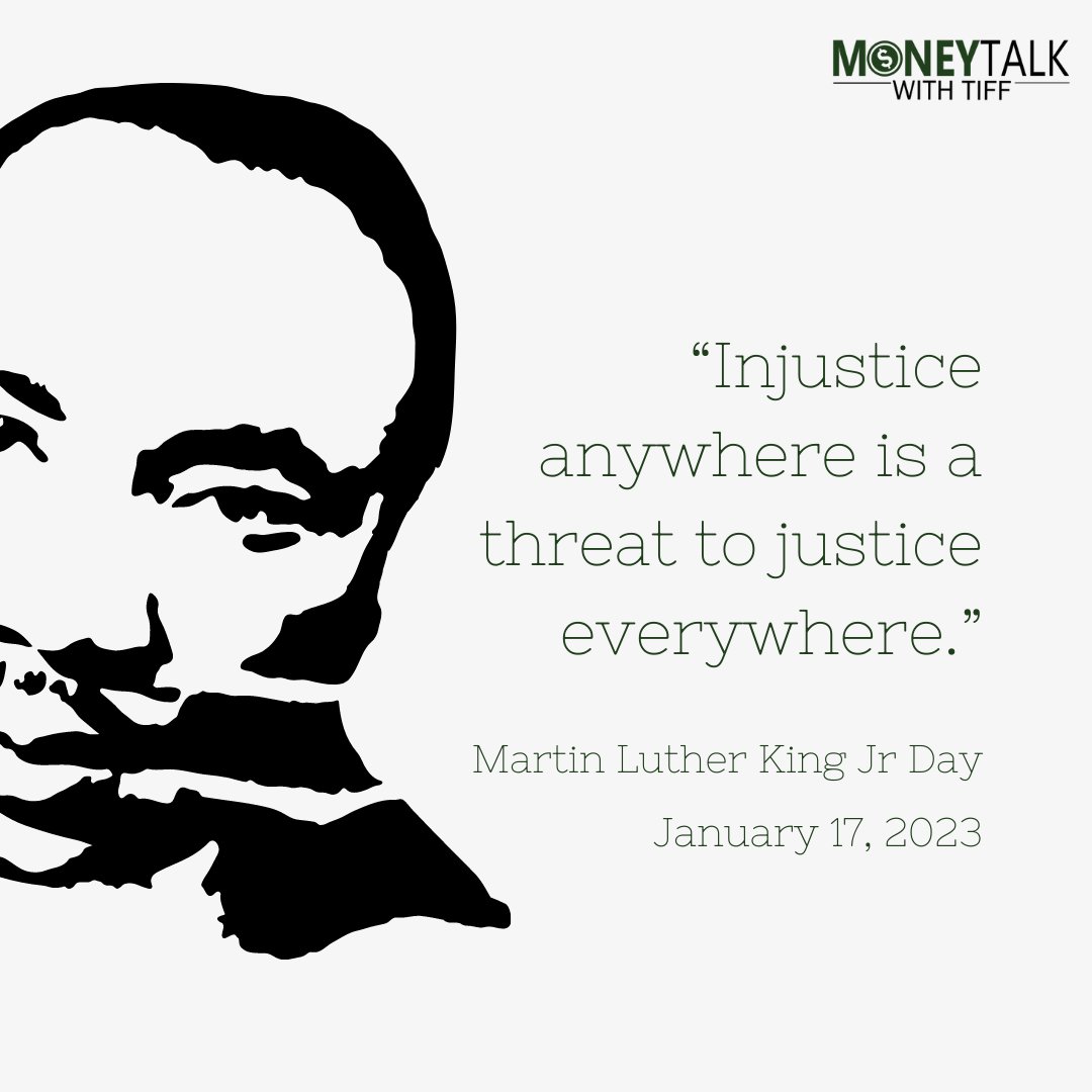A reminder for today and all days: 'Injustice anywhere is a threat to justice everywhere.' -Martin Luther King Jr.

#MLKDay #MartinLutherKingJr #JusticeforAll #civilrights #racialinjustice #relevanttoday #standup #lifeandlegacy