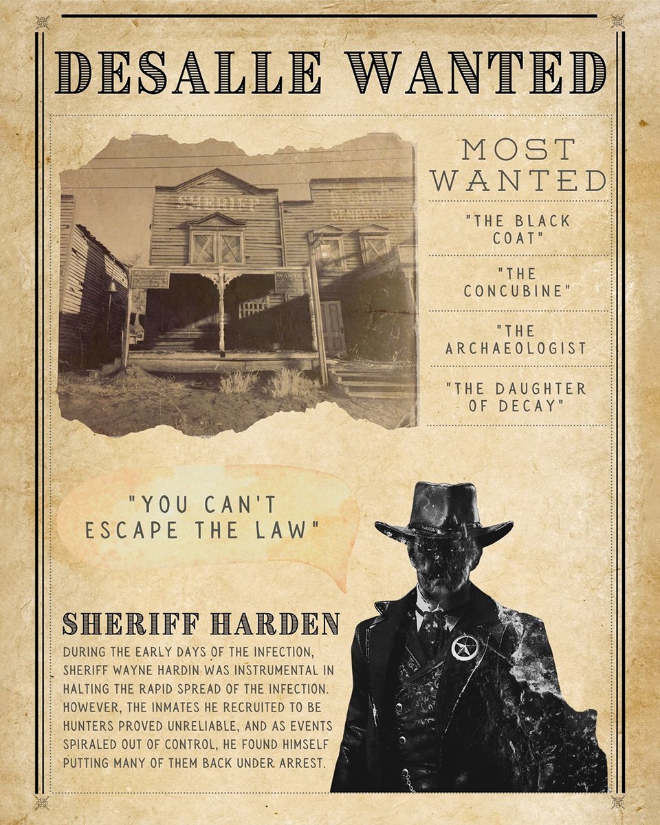 Welcome to Lower DeSalle!

Head over to P-Crofters General Wares and get your daily provisions &amp; medical fix, or load up on guns at the Rare Firearms Fine &amp; Exotic Weapons.

But beware, as we have a couple of outlaws on the loose 👀

🎨 - @LuridDusk_