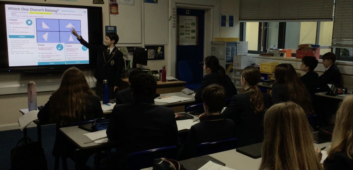 SRA_Maths's tweet photo. Year 8 students using Oracy - Talking tactics to explain which one could be the odd one out #Voice21 #ScholarlyHabitsOfMind #SRA_Maths #MathsIsFun #Oracy #EngagingEducation https://t.co/0e9H3o70Ue