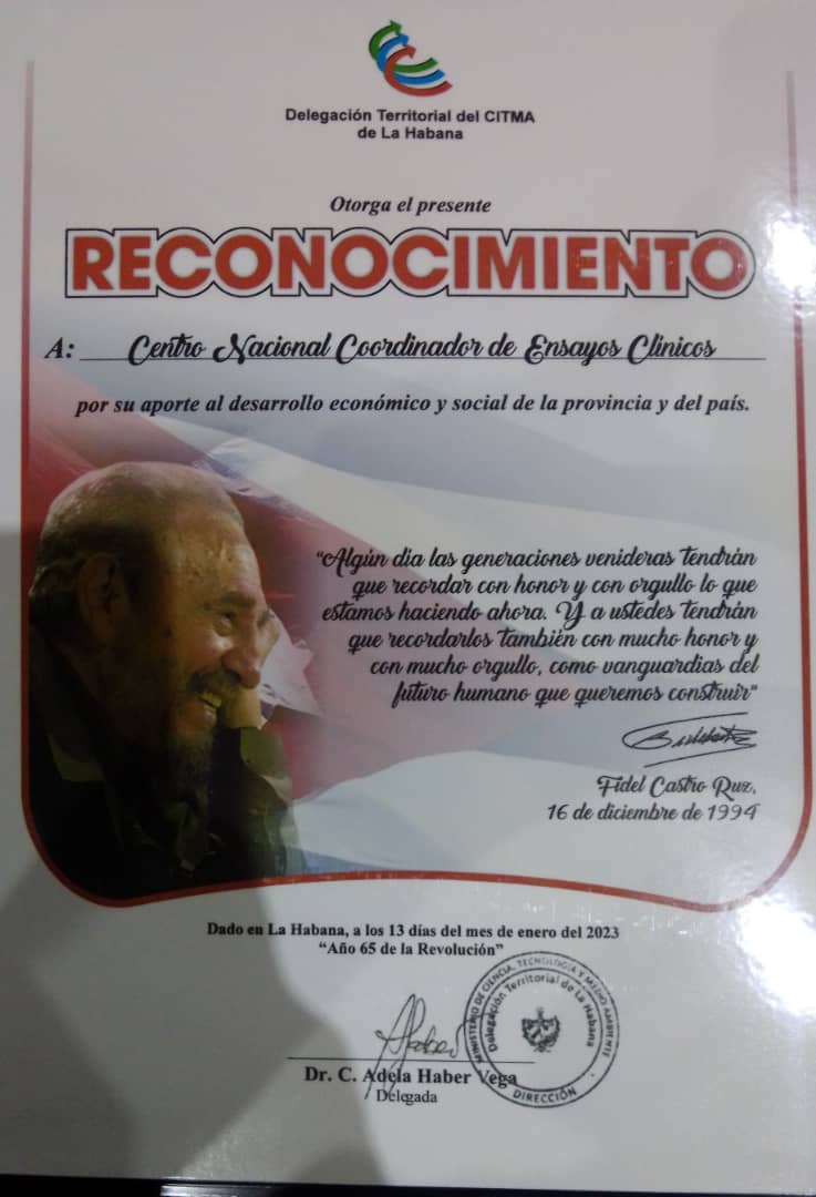 Nos honramos al formar parte del grupo de instituciones reconocidas por su aporte al desarrollo económico, social y científico de la provincia y el país en el acto provincial por el #DíadelaCienciaCubana