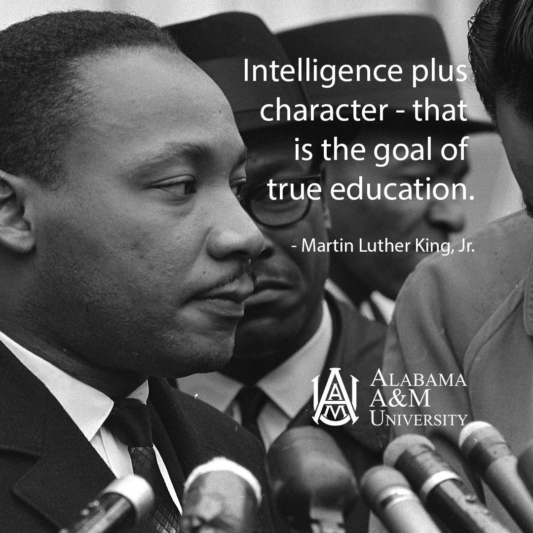aamuedu's tweet photo. “Intelligence plus character – that is the goal of true education.” – Martin Luther King Jr. https://t.co/w7z51ygdjb