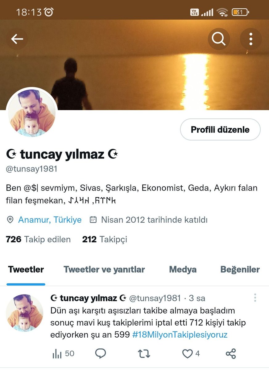 Mavi kuş takip ettiklerimi fazlasıyla iade etti #18MilyonTakiplesiyoruz