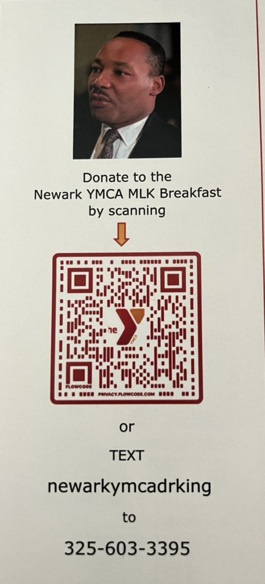 DoctorGlaz's tweet photo. 52nd Annual Dr. Martin Luther King, Jr. memorial breakfast. Thank you @NewarkYMCA for continuing to honor Dr. King and for the opportunity to remember and reflect on his vision of a community and world of peace, love, and understanding. Not too late to donate! QR code below. https://t.co/V5186H3bao