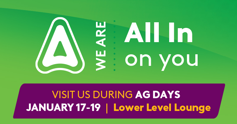 We're looking forward to seeing you at #AgDays23 this week! Starting tomorrow, visit us in the lower curling club lounge to see how #WeAreAlllnOnYou and collect your #ADAMARoadshow23 giveaway item.