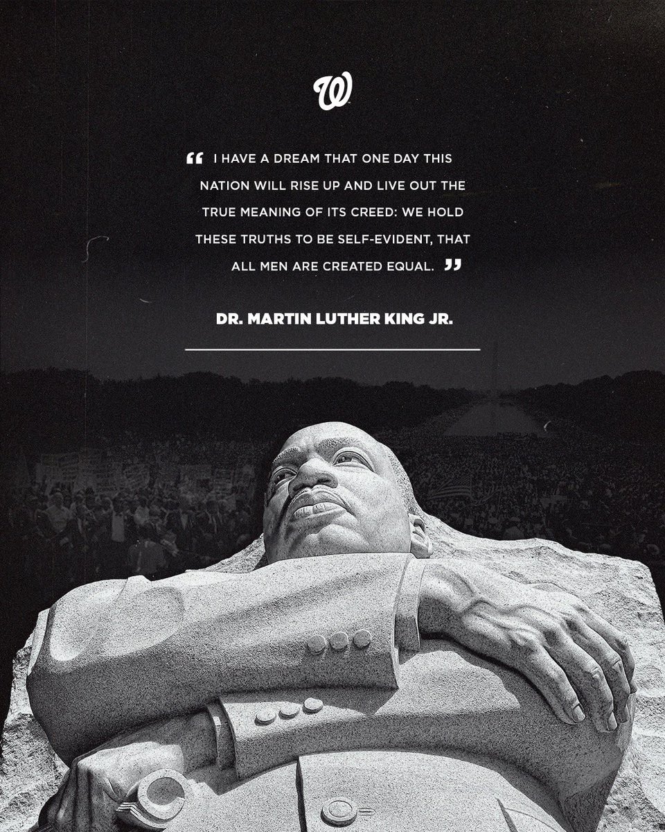 Nationals's tweet photo. Thank you, Dr. King. #MLKDay https://t.co/Wd7V7jfvWE