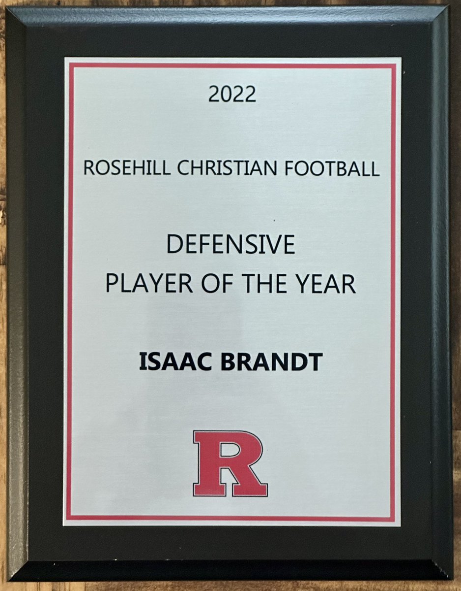 Honored to have been selected by my teammates and coaches as Rosehill Defensive Player of the Year. #thebestisyettocome #AO1 #family #iaintdoneyet