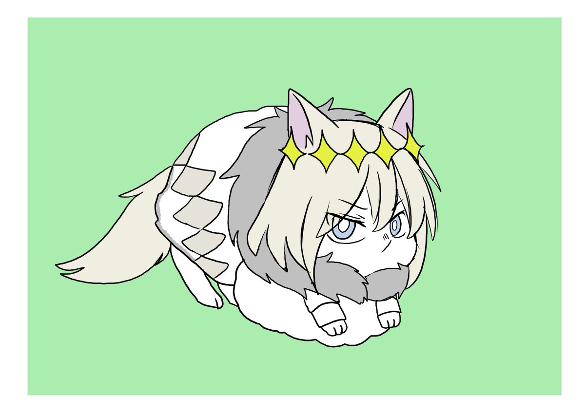 oberon (fate) 1boy tail solo animal ears male focus blue eyes fur trim  illustration images