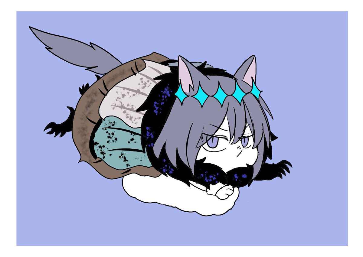 oberon (fate) 1boy tail solo animal ears male focus blue eyes fur trim  illustration images