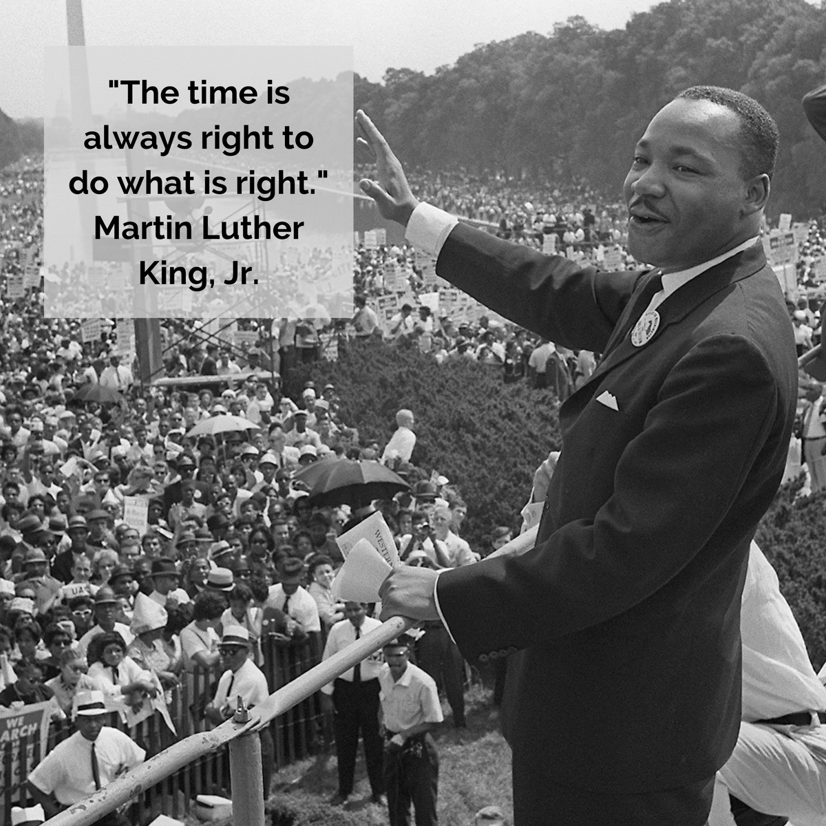 Today we celebrate and honor the tremendous impact of a great man. May we love one another and strive to make the world a better place for everyone.