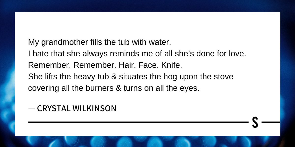 “In today’s haunting poem, we see how even the food itself becomes almost alive with all that constant watching.”

Today’s encore poem is “Asking About My Mother” by Crystal Wilkinson @CrystalWilki bit.ly/3WgpxoS