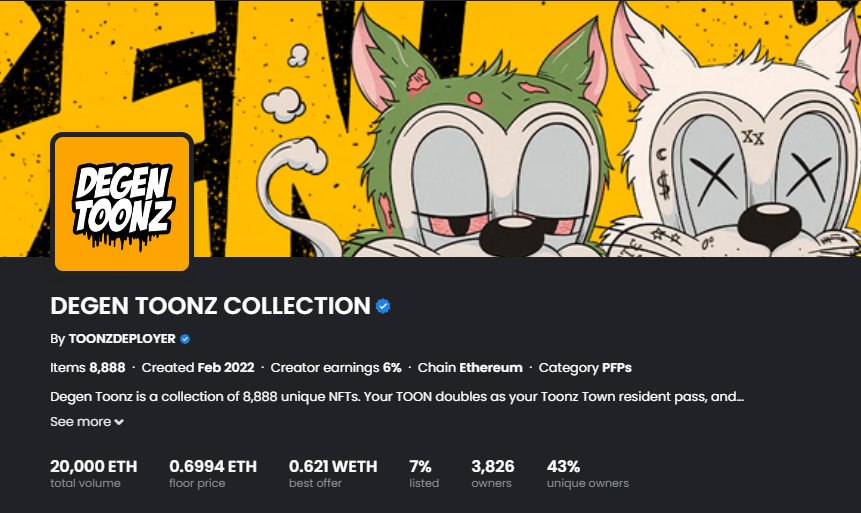 McShady_'s tweet photo. GM #TOONZ⚡️

LONG TIME COMING; THE @DegenToonz ARE NOT EVEN A YEAR OLD YET AND WE JUST SURPASSED 20K TRADING VOLUME!

Thank you to the community &amp; the team for the days, the nights, the hours poured into this brand! https://t.co/JlmxNha55r