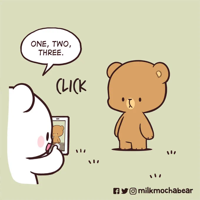 🙈
---⠀⠀
Do you like taking photos of someone? Feel free to mention them~! 💕
#milkmochabear
#milkandmocha 