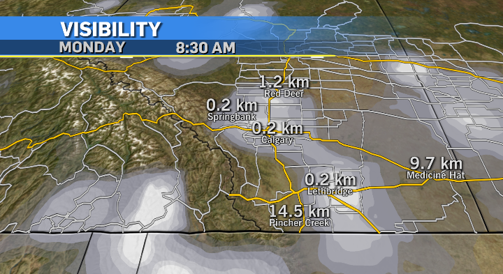 Not much to see on our cams so far today! A large portion of the province is in a fog advisory - with varying visibility. Calgary should start to see this burn off closer to the noon hour.