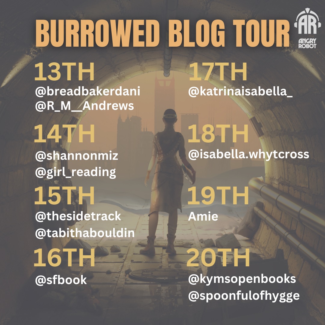 reelsamtyler's tweet photo. 📢Blog Tour Klaxon📢

@sfbook can't decide whether its better to stay on the surface or go below in the Blog Tour for @marybaka's Burrowed, out now.

The review has some helpful hints for when you see the mushroom cloud on the horizon: https://t.co/D8NPDrUSRb

@angryrobotbooks https://t.co/0DbQ7oi586