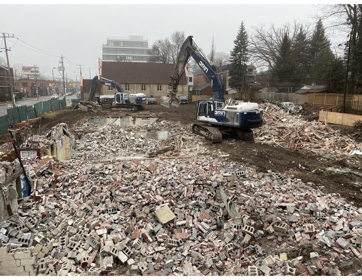 Demolition moving quickly at our Leaside Common project