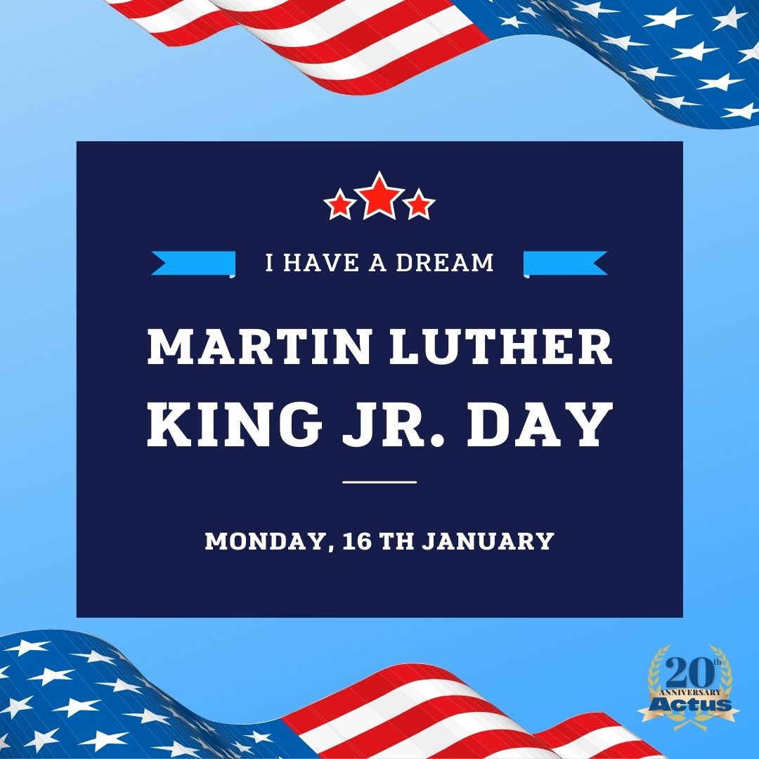 ActusUSA's tweet photo. It's Martin Luther King Jr. Day, held in honor of Martin Luther King Jr.,⁠ the famous civil rights leader. ⁠

本日は,公民権運動の指導者として歴史に名を残したマーティン・ルーサー・キング・ジュニアに敬意を表する日です！⁠

#martinelutherkingjrday  #アクタス https://t.co/919vEJyr4K