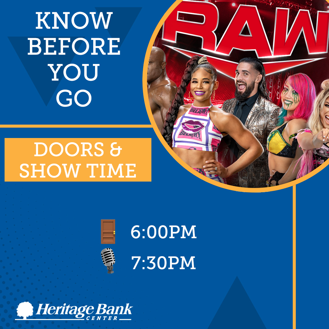 Heritage Bank Center on Twitter "WWE RAW is back at Heritage Bank