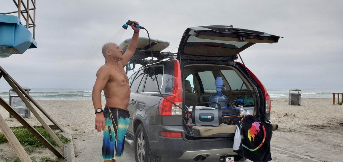 The portable shower for everything. #dogwalkers #surf #SUP #Beach #walking. 

➡️rinsekit.co.uk

Fill from tap at home and 💥 a pressurised shower for cleaning / washing down! Not #bluemonday

#doglover #pets #clean #freedelivery #uksupplier #outdoorshower #shower