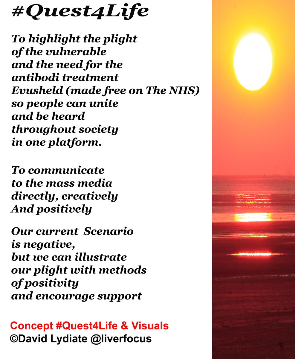 liverfocus's tweet photo. 1/3
#Quest4Life
Fao @evusheld4theuk @GillyMurphus @de_soyza  @Ed_Pinches
It continues 2 B a pleasure to use my 
visuals &amp; #photography 2 raise awareness for @bloodcancer_uk @BloodCancerNrth 
#Quest4Life highlights needs of ALL  #vulnerable  as 1 clear voice. #Creative #Emotions https://t.co/eYirAOaKKS