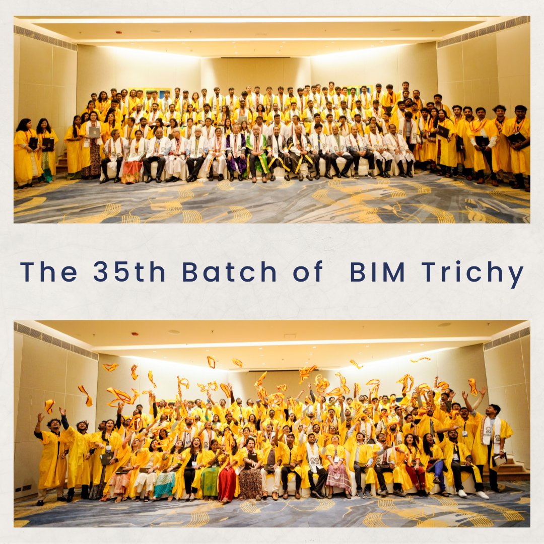 BIMTrichy's tweet photo. On behalf of BIM fraternity we congratulate every students of BIM 35th batch for their great accomplishments and extend our best wishes for their future endeavours.

#BIM35 #BIMTrichy #InfluencingTomorrow https://t.co/rWEvrZ8qvP