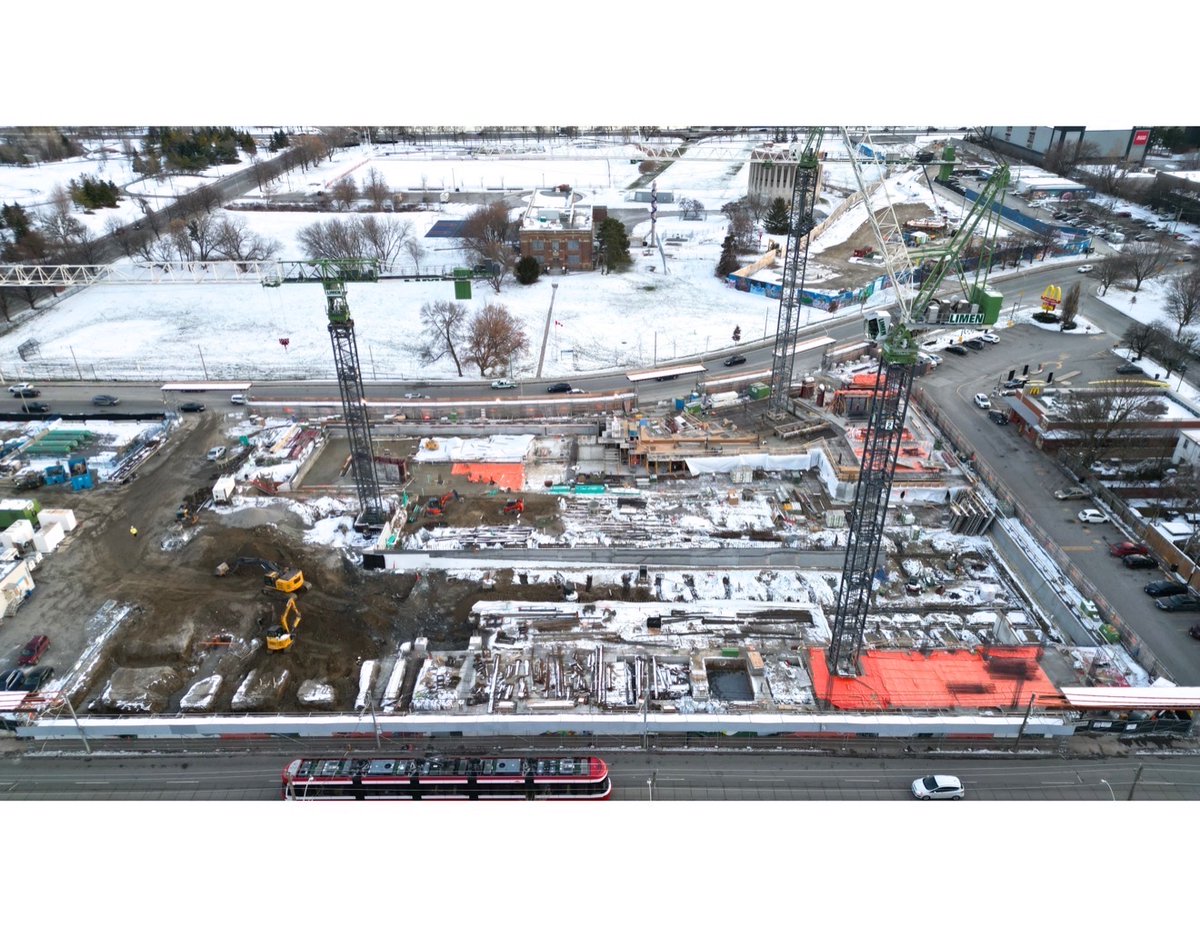 Closing out excavation at our Queen and Ashbridge market building, the Toronto Community Housing building is gearing up to start drilling foundations shortly.