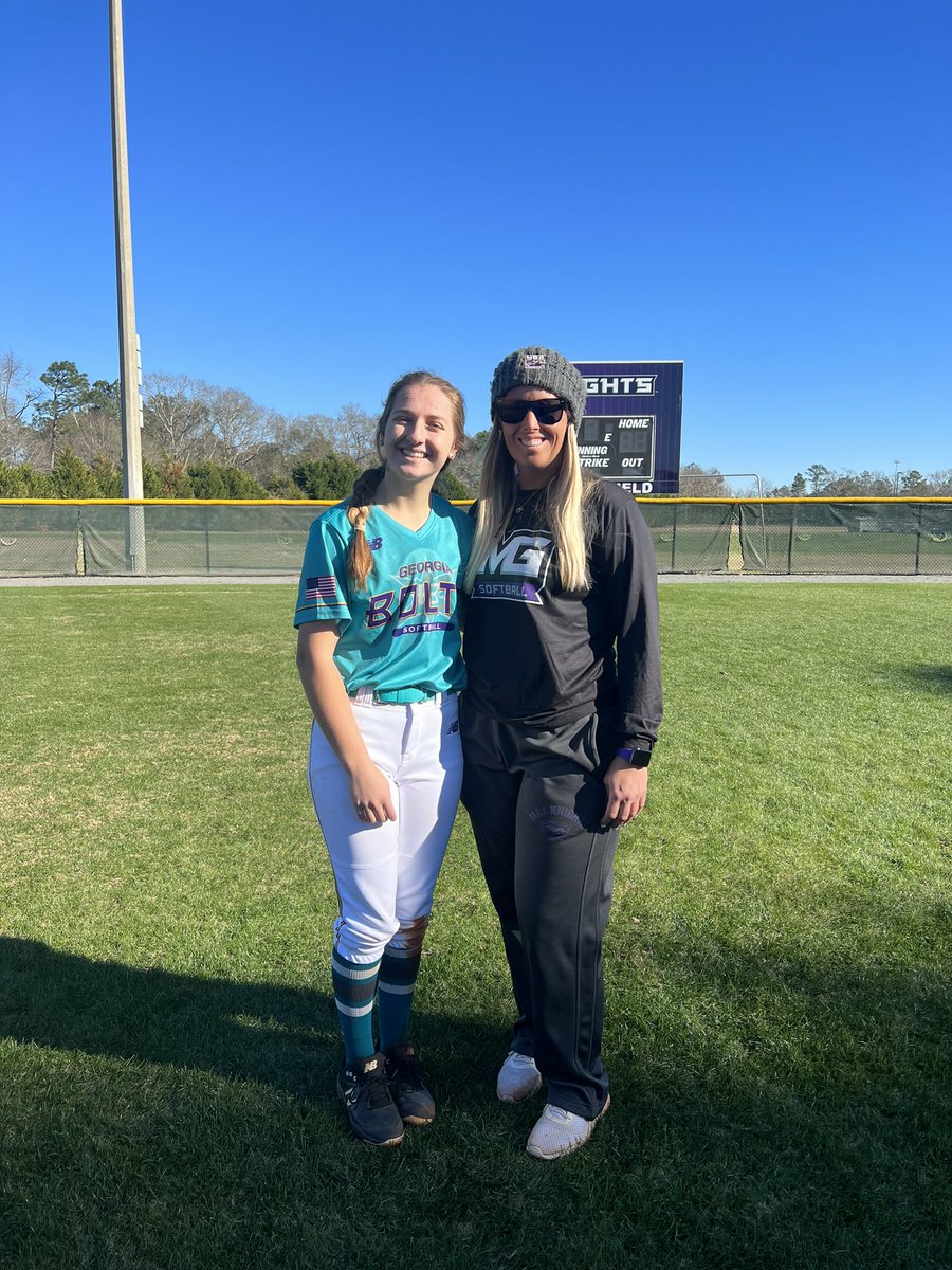 Thank you so much @mga_softball for having me out at there prospect camp yesterday . I had an amazing time learning and showing off my skills. I hope there are more opportunities for me to be back on the Knights Field in the future.